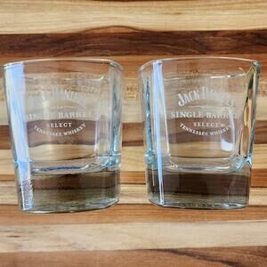 Set of 2 Jack Daniels Single Barrel Select Tennessee Whiskey Glasses Bar
